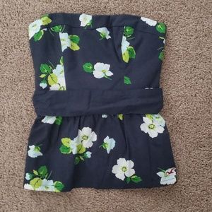 Floral halter top with bow